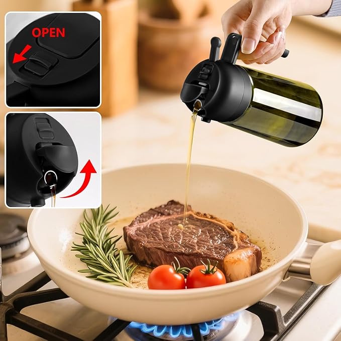 SWEET VIEW - Olive Oil Sprayer for Cooking, 16oz/470ml Glass Light-Proof Oil - Image 4