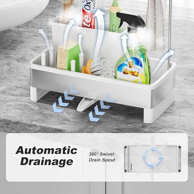 Ewaiira Stainless Steel Sink Caddy, Sponge Holder - Image 4