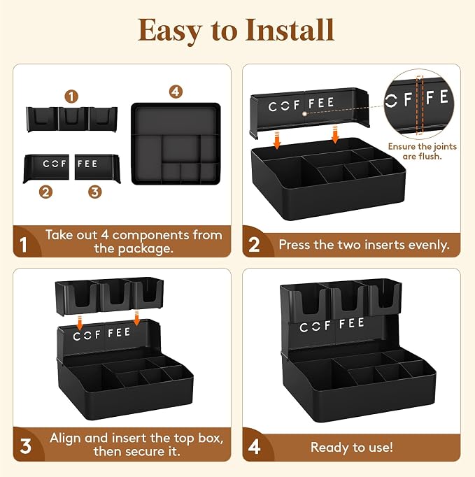 Lifewit 2-tier Coffee Station Organizer Caddy - Image 7