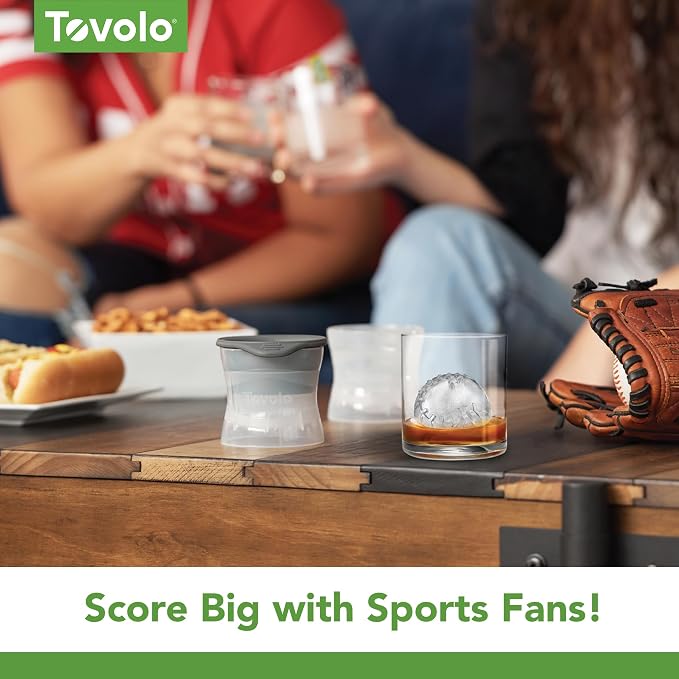 Tovolo Baseball Ice Molds Pack of 2 Large Craft Ice Mold Spheres - Image 5