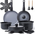 Ammeloo 18-Piece Ceramic Pots and Pans Set Non Stick, Non Toxic Cookware Set by Unknown