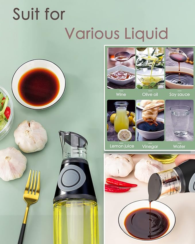 Oil Dispenser Bottle, 8.5oz Olive Oil Dispenser Oil Sprayer, Baking Frying - Image 6