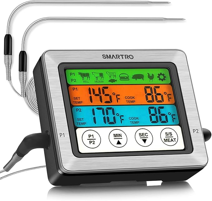 SMARTRO ST54 Dual Probe Digital Meat Thermometer by SMARTRO