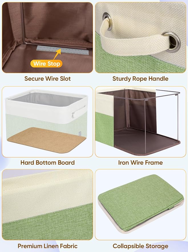 BALEINE 2 Pack Fabric Closet Storage Bins - Image 6