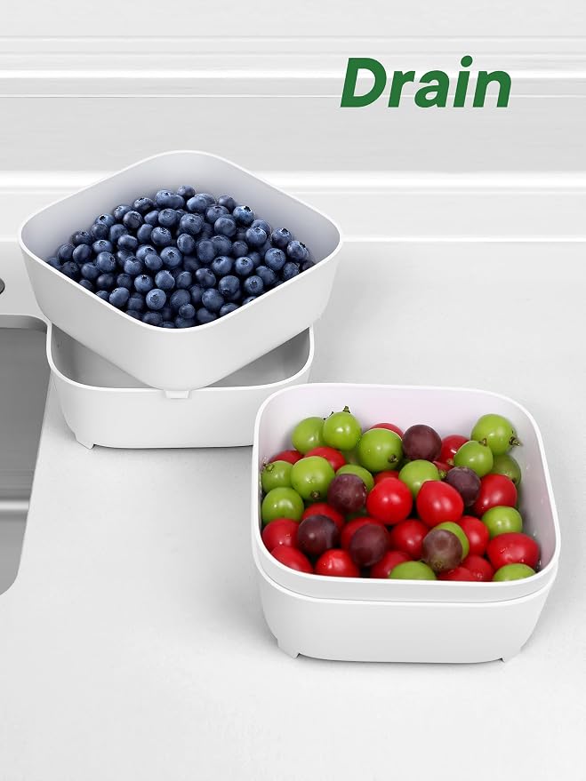 Colander for Kitchen, Detachable Fruit Bowl - Image 6