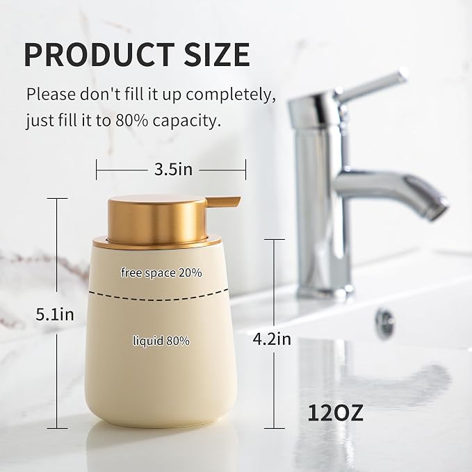 Enra Foaming Soap Dispenser, 12 Oz Modern Foam Soap Dispenser - Image 3