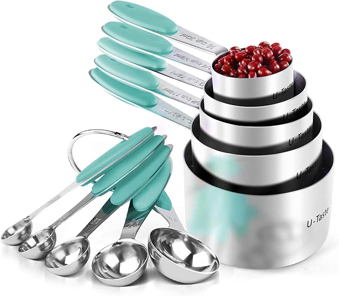 Measuring Cups : U-Taste 18/8 Stainless Steel Measuring Cups and Spoons Set of by U-Taste