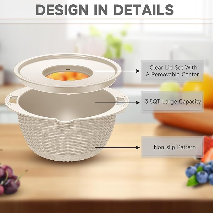 4-1 Colander with Bowl & Spoons Set - Image 7