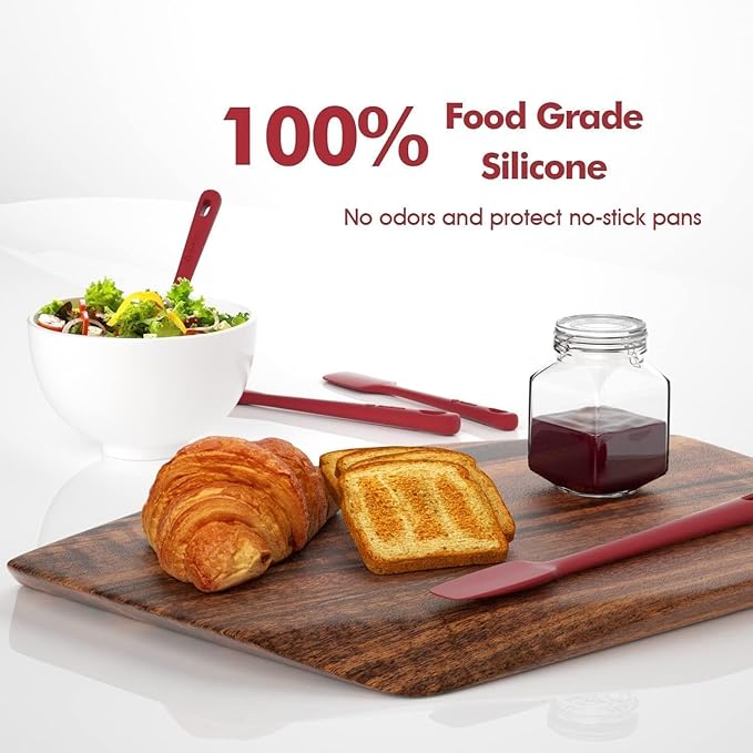 ChefAide 4 Pieces Silicone Spatula Set, Food Grade Rubber Spatula, Upgrade - Image 5