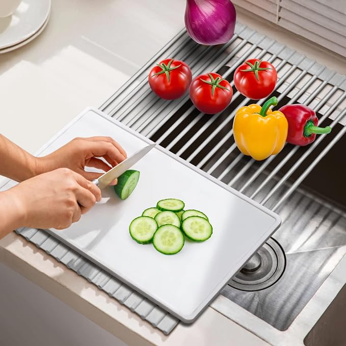 HANZENMA Roll Up Dish Drying Rack Over The Sink Kitchen Roll Up Sink Drying - Image 5