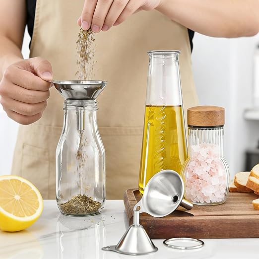 Small Funnels for Filling Bottles, Food Grade Mini Metal Funnel for - Image 2