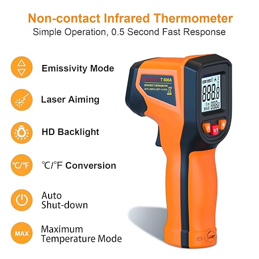 DEASOMIYE Infrared Thermometer Gun, -58°F~1112°F Laser Thermometer Temperature - Image 8