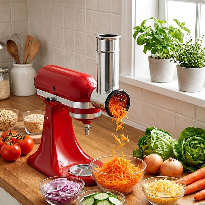 Stainless Steel Slicer Shredder Attachment - Image 7