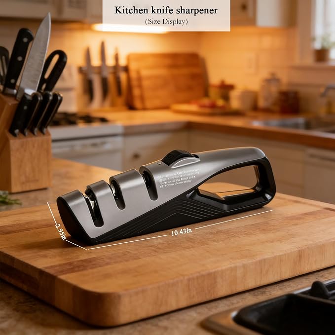 Kitchen Knife Sharpener, 5 Adjustable Sharpening Angles - Image 2
