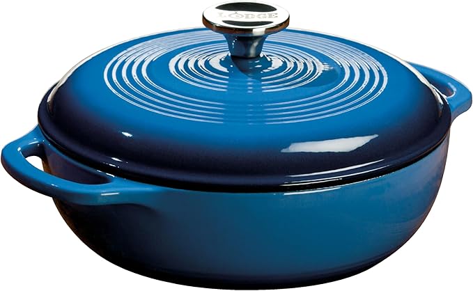 Lodge 3 Quart Enameled Cast Iron Dutch Oven by Lodge