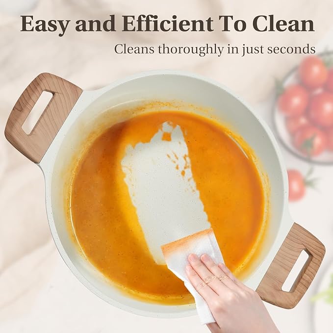 25 Pcs Pots and Pans Set, Nonstick & Non-Toxic Healthy Pots and Pans, - Image 7