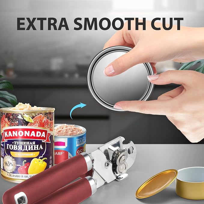 Safring Can Opener Manual, Heavy Duty Handheld Strong Can Opener - Image 7