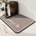 Coffee Bar Mat for Countertops 18inx24in, Absorbent Hide Stain Anti-Slip Cafe by Kuyig+Home