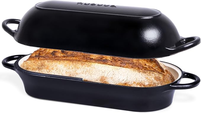 Enamelled Cast Iron Bread Loaf Pot – Dutch Oven by Nuovva