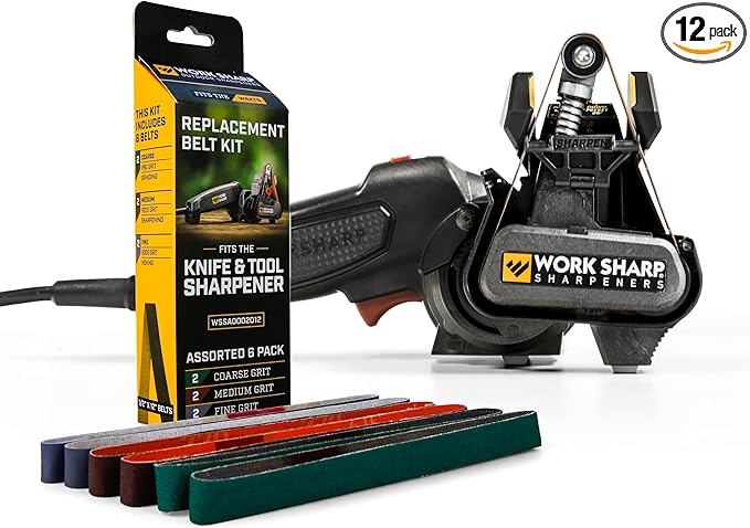 Work Sharp Knife & Tool Sharpener Mk.2 + Replacement Belt Kit by WorkSharp