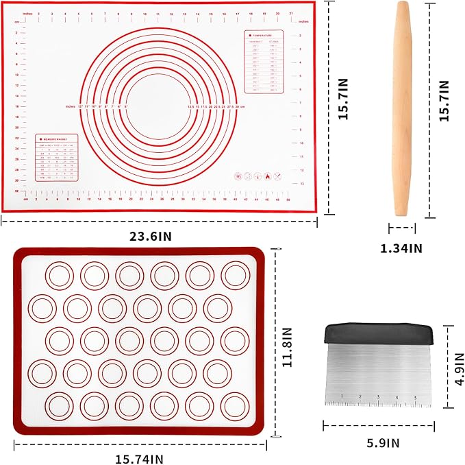 Silicone Baking Mat Sets, Dough Mat - Image 7