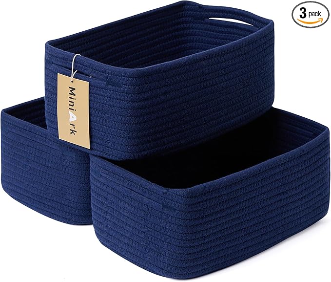 MiniArk Small Storage Baskets for Organizing | Closet Organizer Bins | Shelf by MiniArkStorageBasketsHome