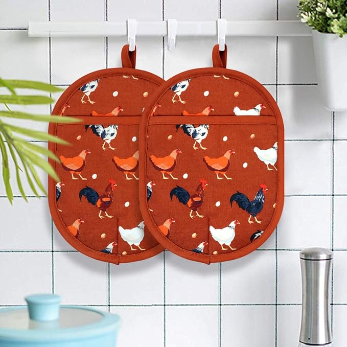Pot Holders Set of 2 with Transparent Clear Silicone Shell and Nice Dog Flower - Image 7