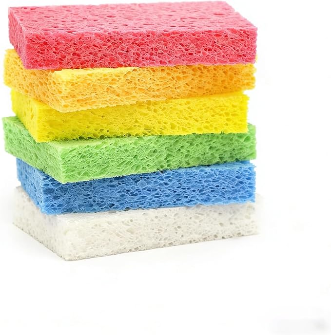 ARCLIBER Cellulose Sponges, Heavy Duty Scrub Kitchen Sponge No Scratching by ARCLIBER