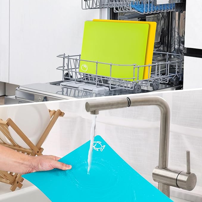 5 Pieces Flexible Plastic Cutting Board Mats - Image 6