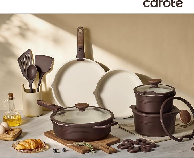 CAROTE 22Pcs Titanium Cookware Set, Pots and Pans Set Non Stick, Kitchen - Image 8