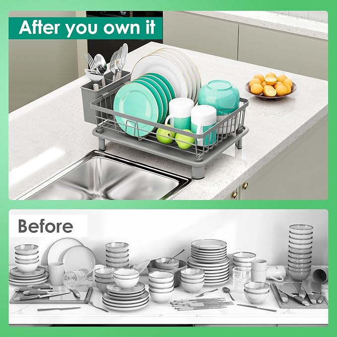 GAOKASE Dish Drying Rack, Stainless Steel-Dish Rack, Dish Racks - Image 5