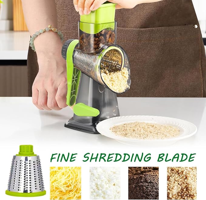 Dachenus Cheese Grater Rotary Cheese Grater, Versatile Cheese Shredder - Image 6