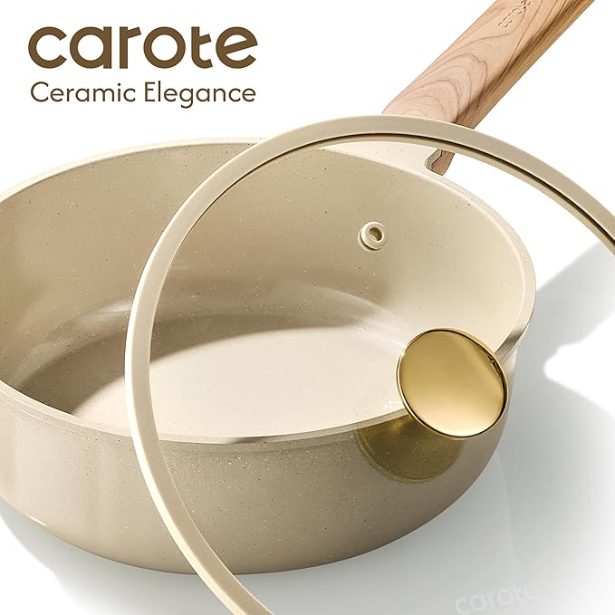CAROTE 22Pcs Pots and Pans Set Non stick, Ceramic Cookware Set, Non-toxic - Image 5
