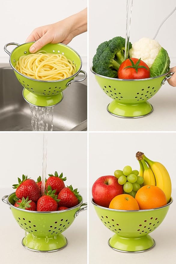 Calypso Basics by Reston Lloyd Powder Coated Enameled Colander, 1 Quart - Image 7