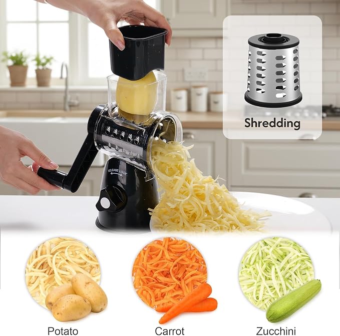 Rotary Cheese Grater 3-in-1 and Shredder - Image 7
