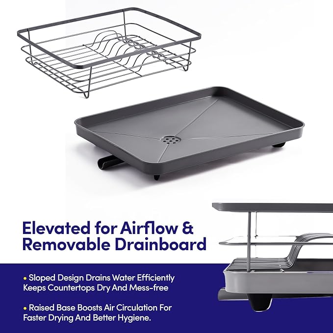 Dish Drying Rack 3 Piece Dish Drainer - Image 4