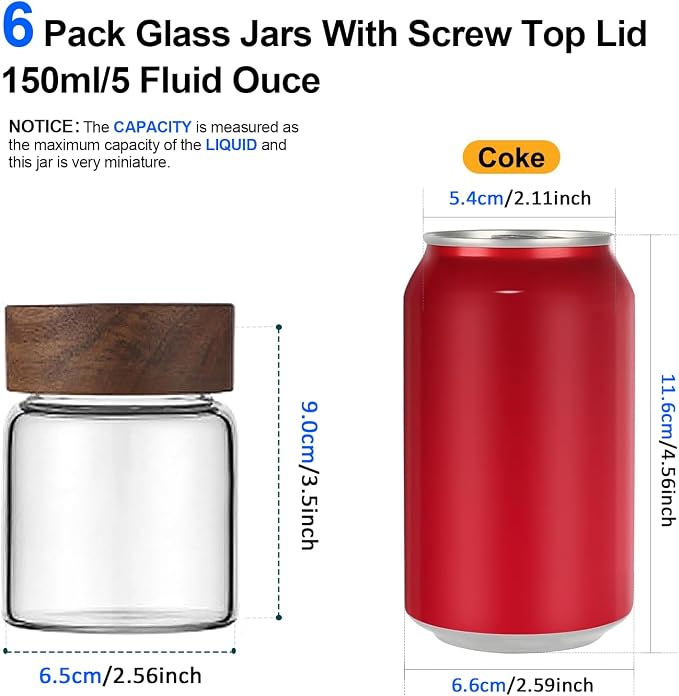 6 pc Glass Spice jars Glass Jars - Image 9