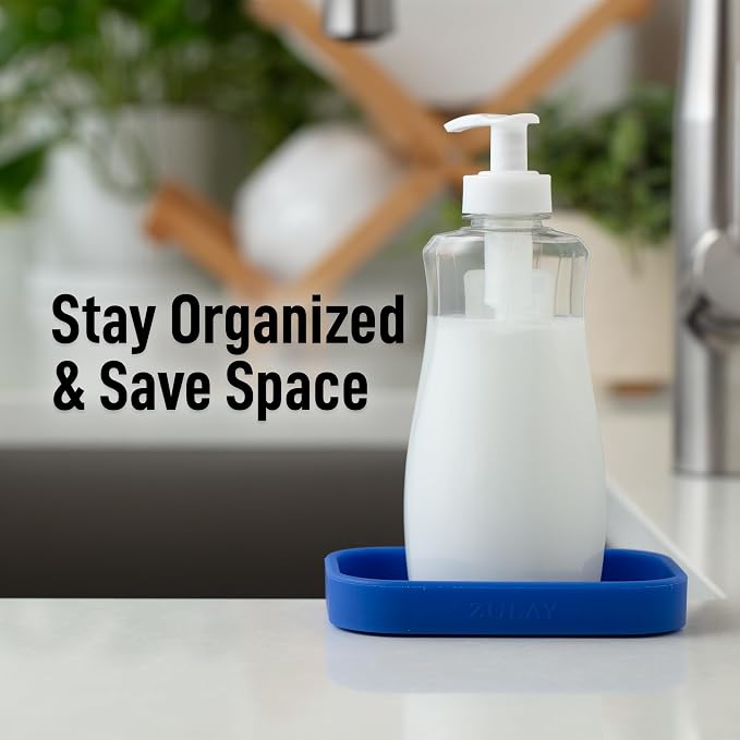 Zulay Kitchen Small Silicone Sponge Holder – Space-Saving Sink Organizer Tray - Image 6
