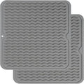 ZLR 2 Pcs Silicone Dish Drying Mat 12" x 12" Square by ZLR