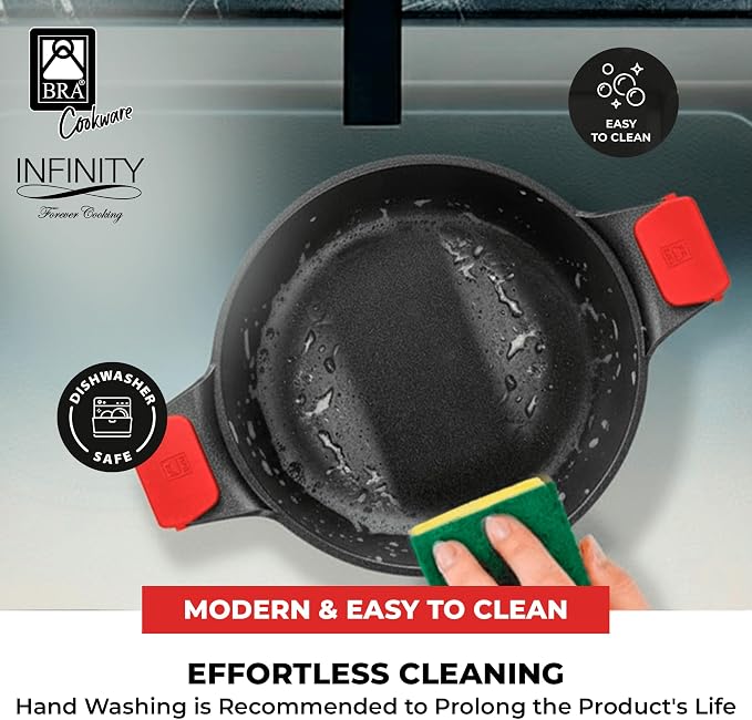 BRA COOKWARE Infinity Dual-Handled Sauté Pan w/Glass Lid | 11-Inch 2.95-Quart - Image 6