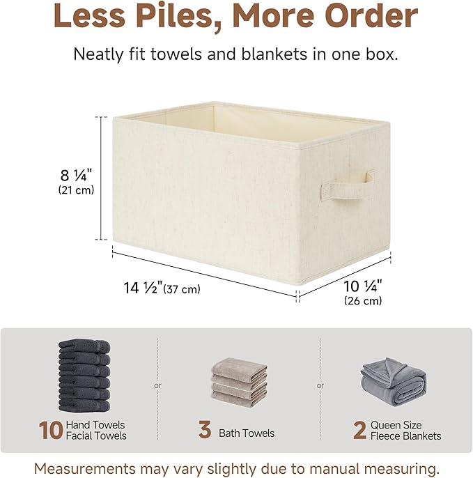 StorageWorks Storage Baskets for Shelves, Fabric Storage Bins, Closet - Image 3