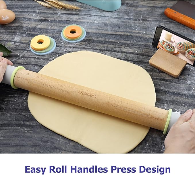 Geesta Adjustable Wood Rolling Pin - Image 2