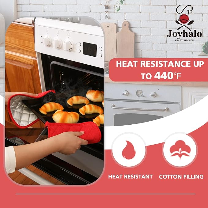 Joyhalo 6 Pack Pot Holders for Kitchen, Cotton Oven Holder - Image 3