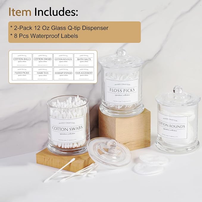 Volisnova 2 Pack Farmhouse Apothecary Jars - Image 6