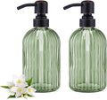 16Oz Green Glass Soap Dispenser by LEETCPHOME