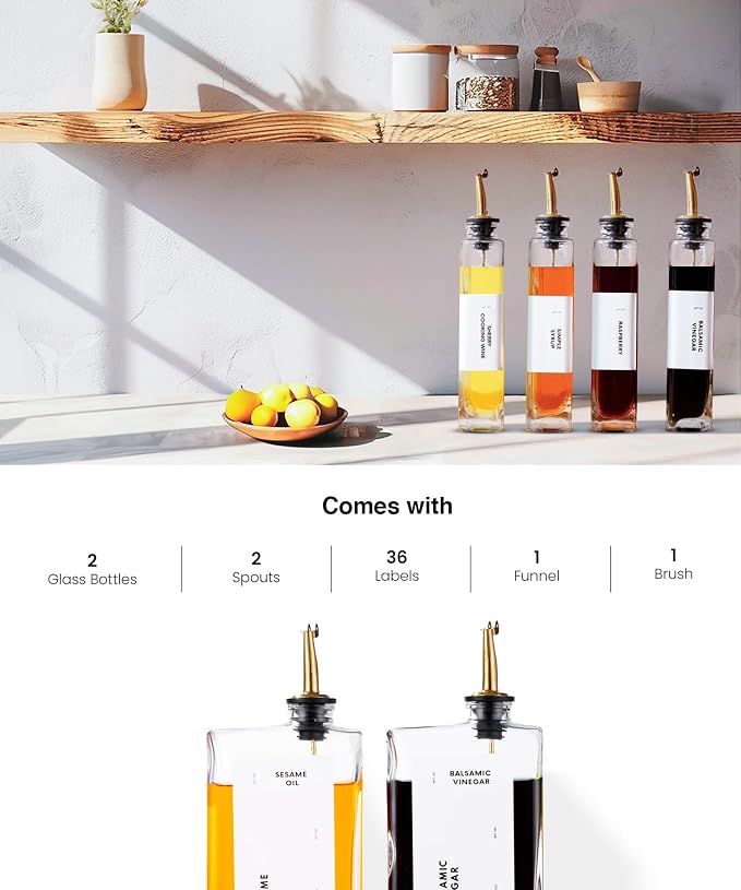 APT 1101 Olive Oil Dispenser for Kitchen, Cooking Oil and Vinegar Dispenser Set - Image 5