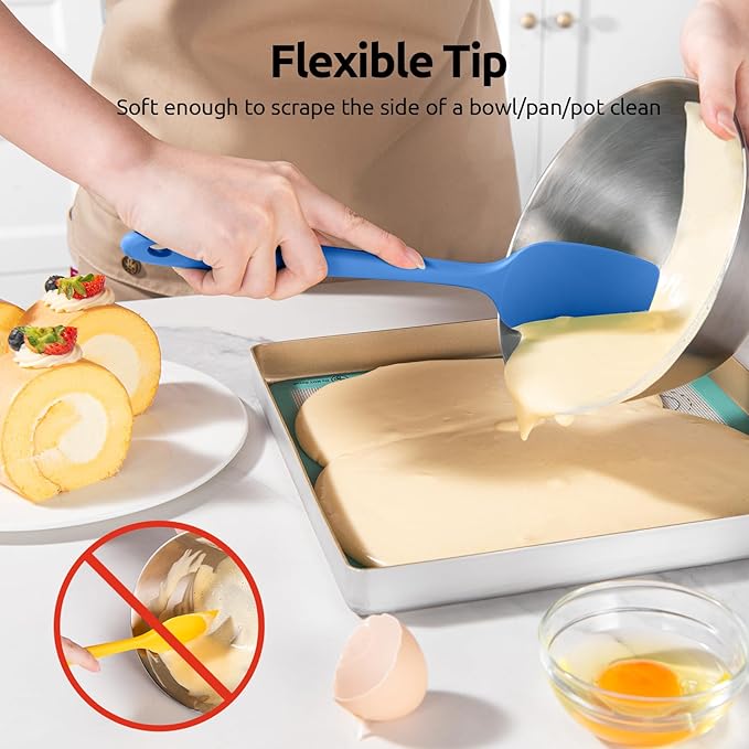 U-Taste Silicone Spoon Spatula Set, 600ºF High Heat Resistant Food Grade - Image 4