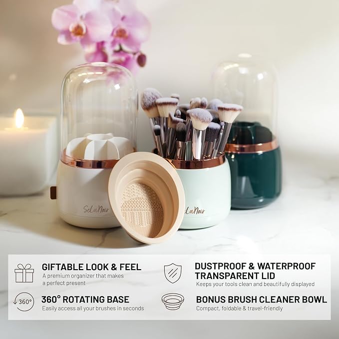 Rotating Makeup Brush Holder - Image 4