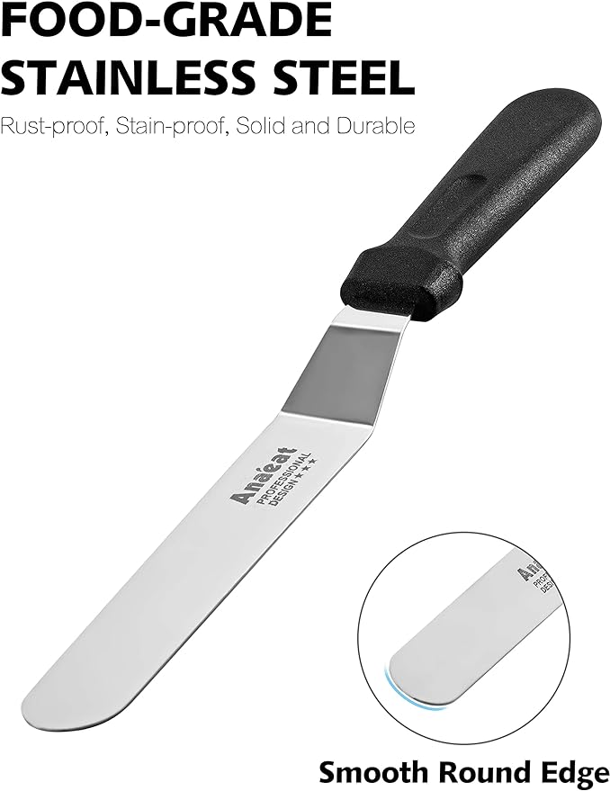 Anaeat Icing Spatula, Professional Cake Angled Offset Spatula - Image 7