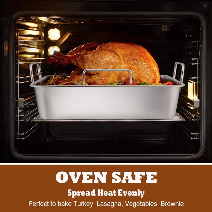P&P CHEF 14" Roaster Roasting Pan - Image 4